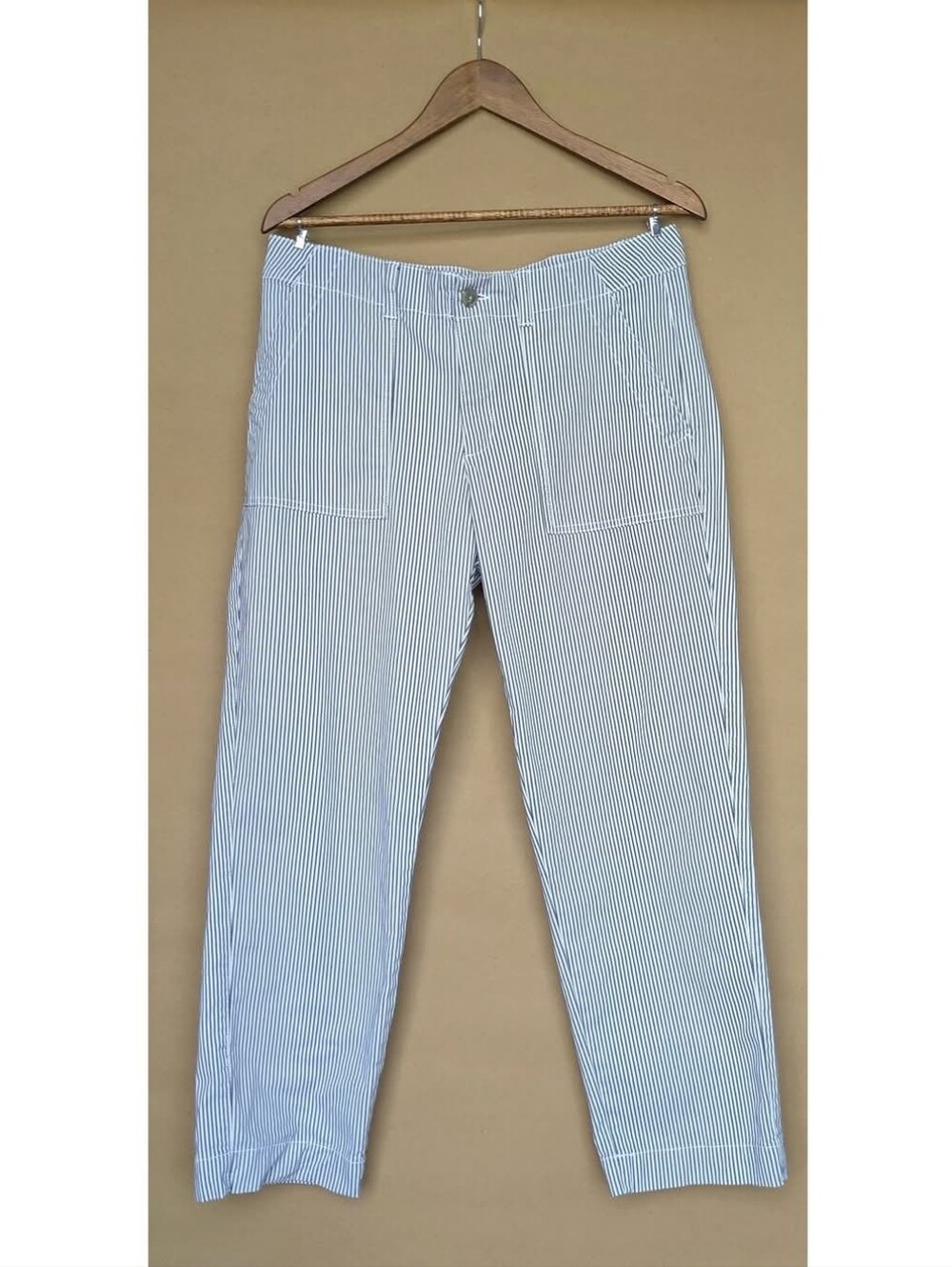 Gap Blue-and-White Striped Trousers